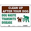 Clean Up After Your Dog Dog Waste Transmits Disease Signs image