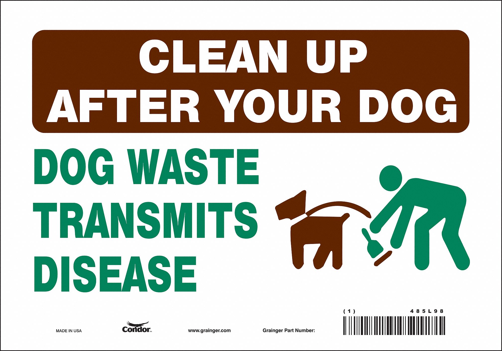 Safety Sign: Vinyl, Adhesive Sign Mounting, 7 in x 10 in Nominal Sign Size, Not Retroreflective