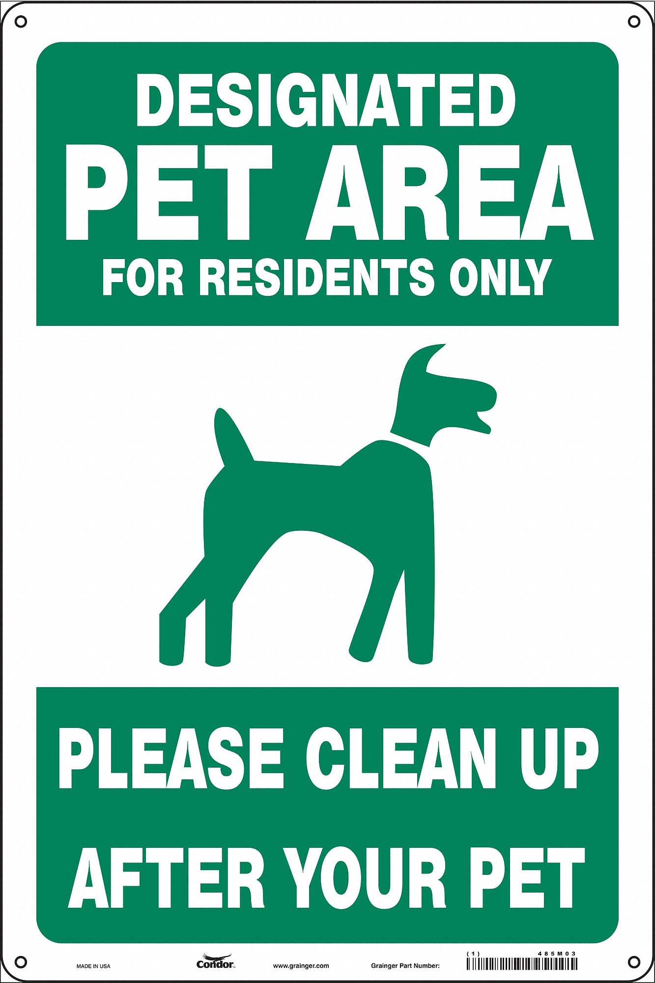 Safety Sign, 18 in x 12 in, Aluminum