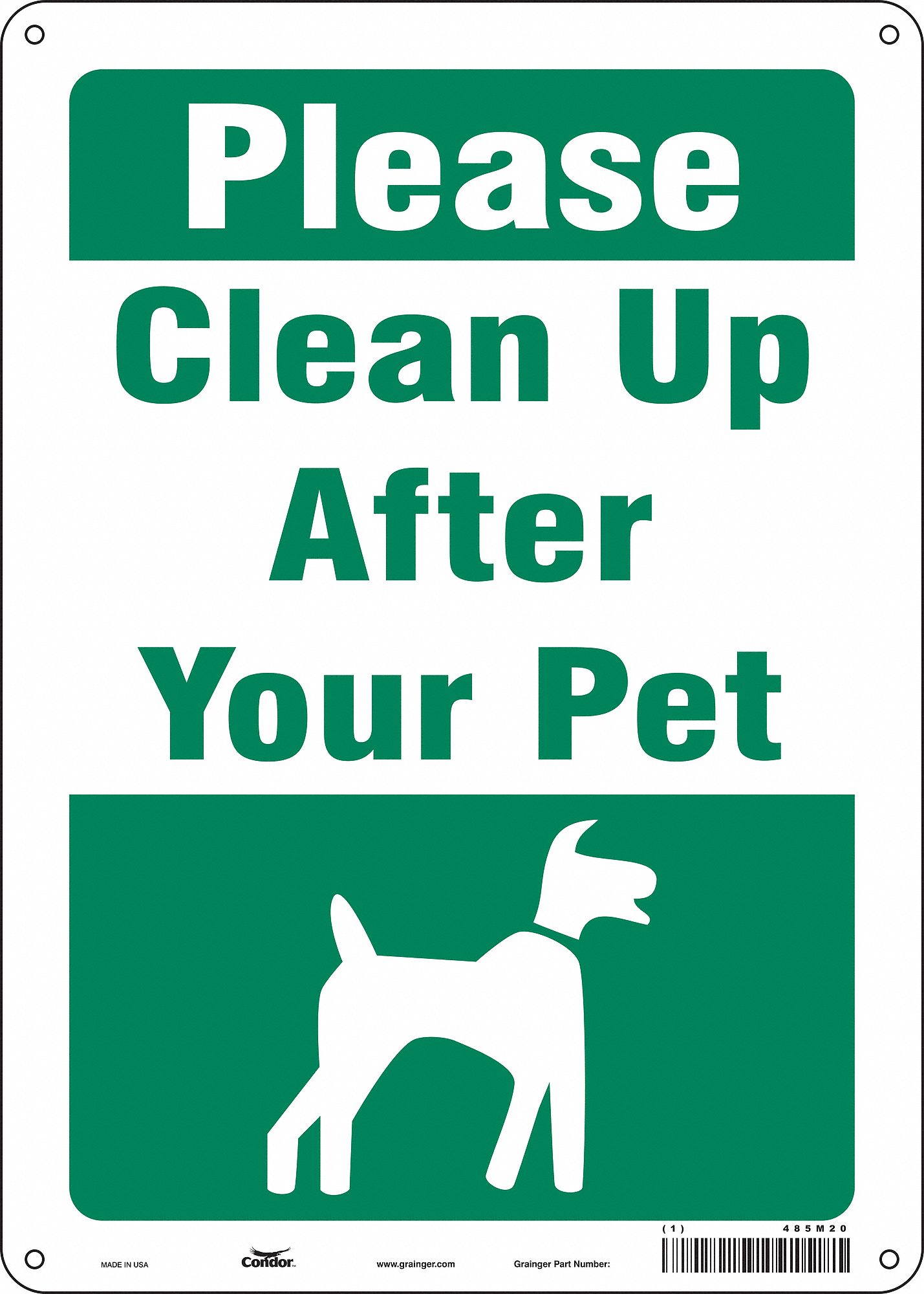 Safety Sign: Aluminum, Mounting Holes Sign Mounting, 14 in x 10 in Nominal Sign Size, 0.032 in Thick