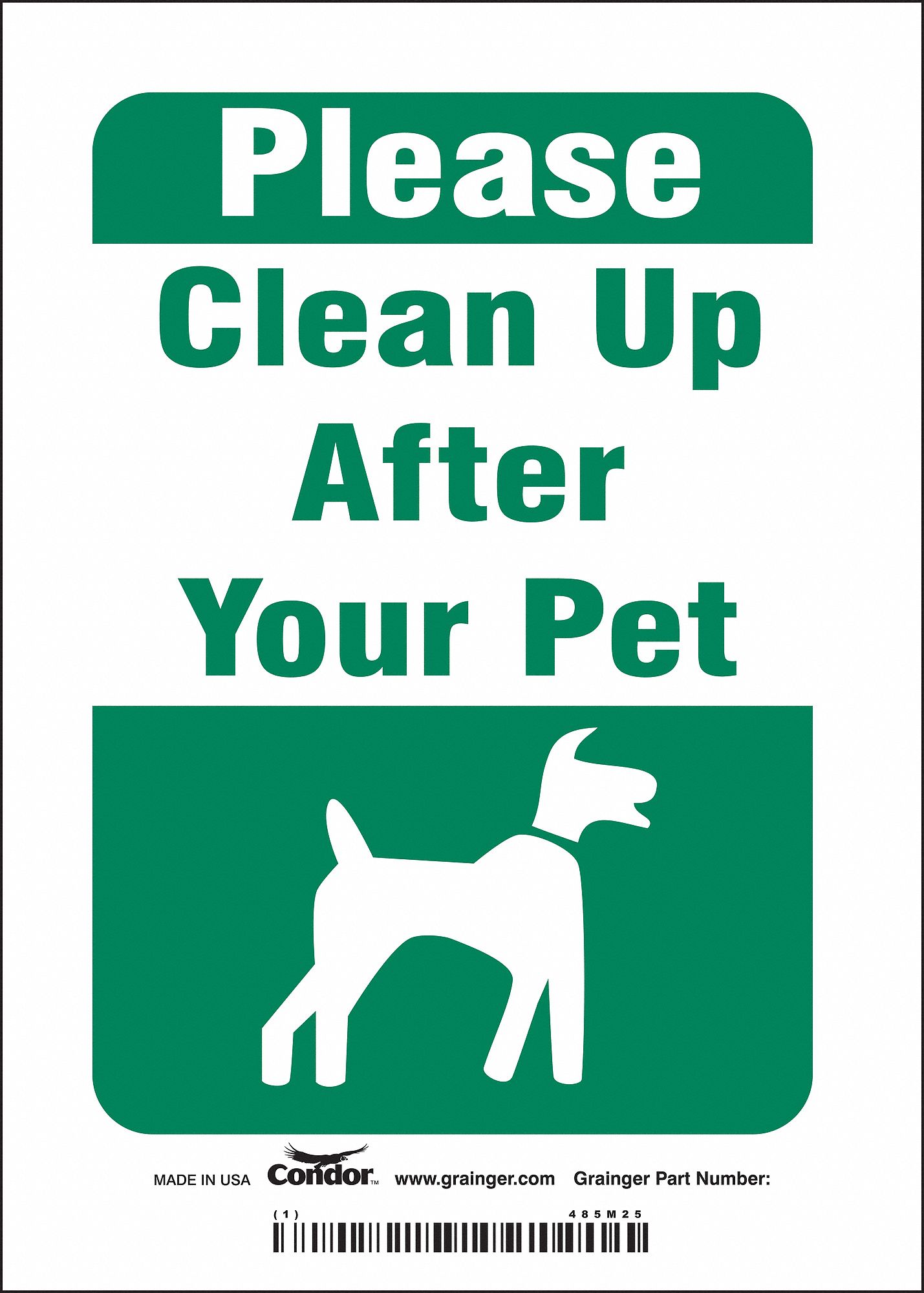 Safety Sign: Vinyl, Adhesive Sign Mounting, 7 in x 5 in Nominal Sign Size, Not Retroreflective, Flex