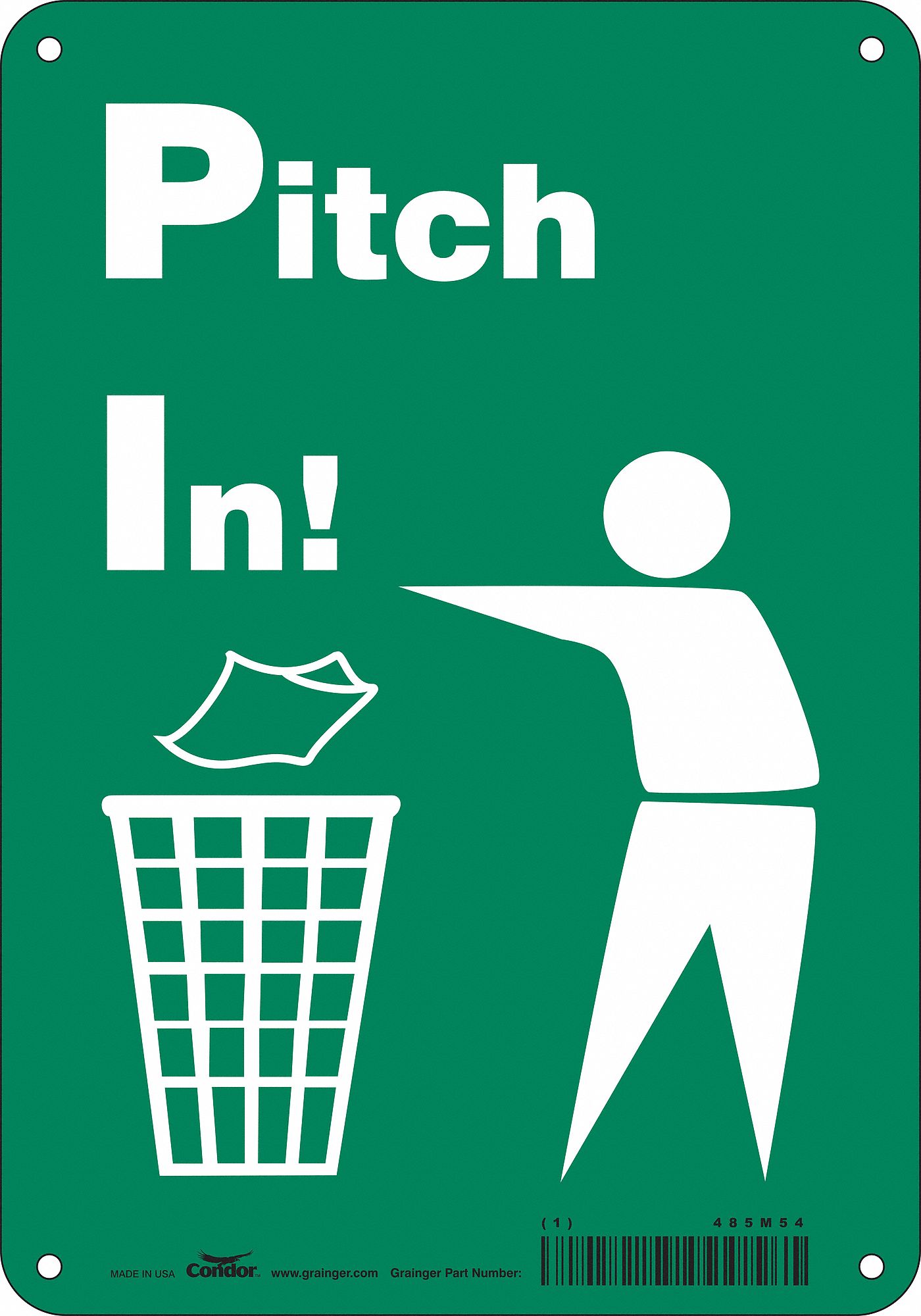 Safety Sign: Aluminum, Mounting Holes Sign Mounting, 10 in x 7 in Nominal Sign Size, 0.032 in Thick