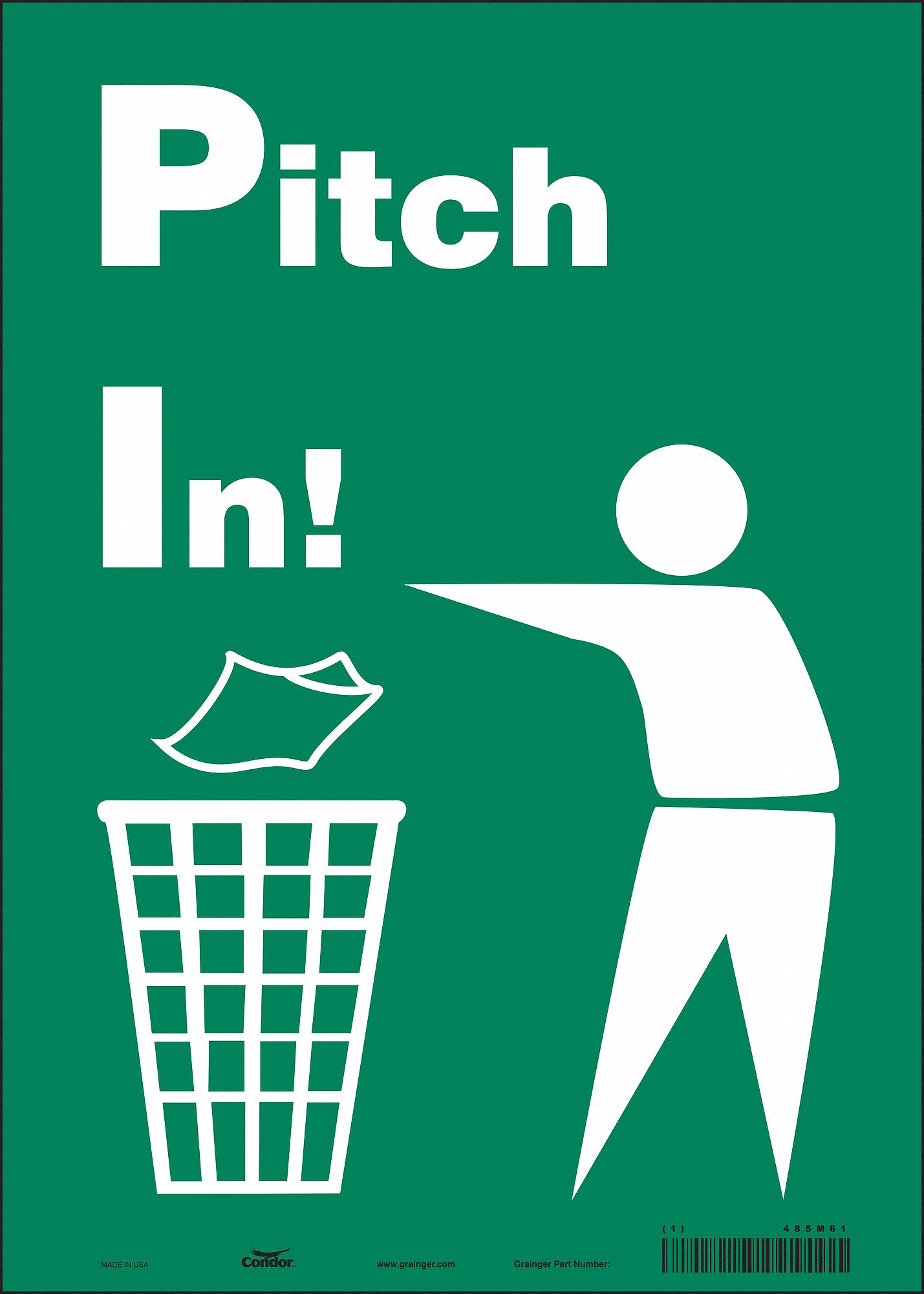 Safety Sign: Vinyl, Adhesive Sign Mounting, 14 in x 10 in Nominal Sign Size, Not Retroreflective