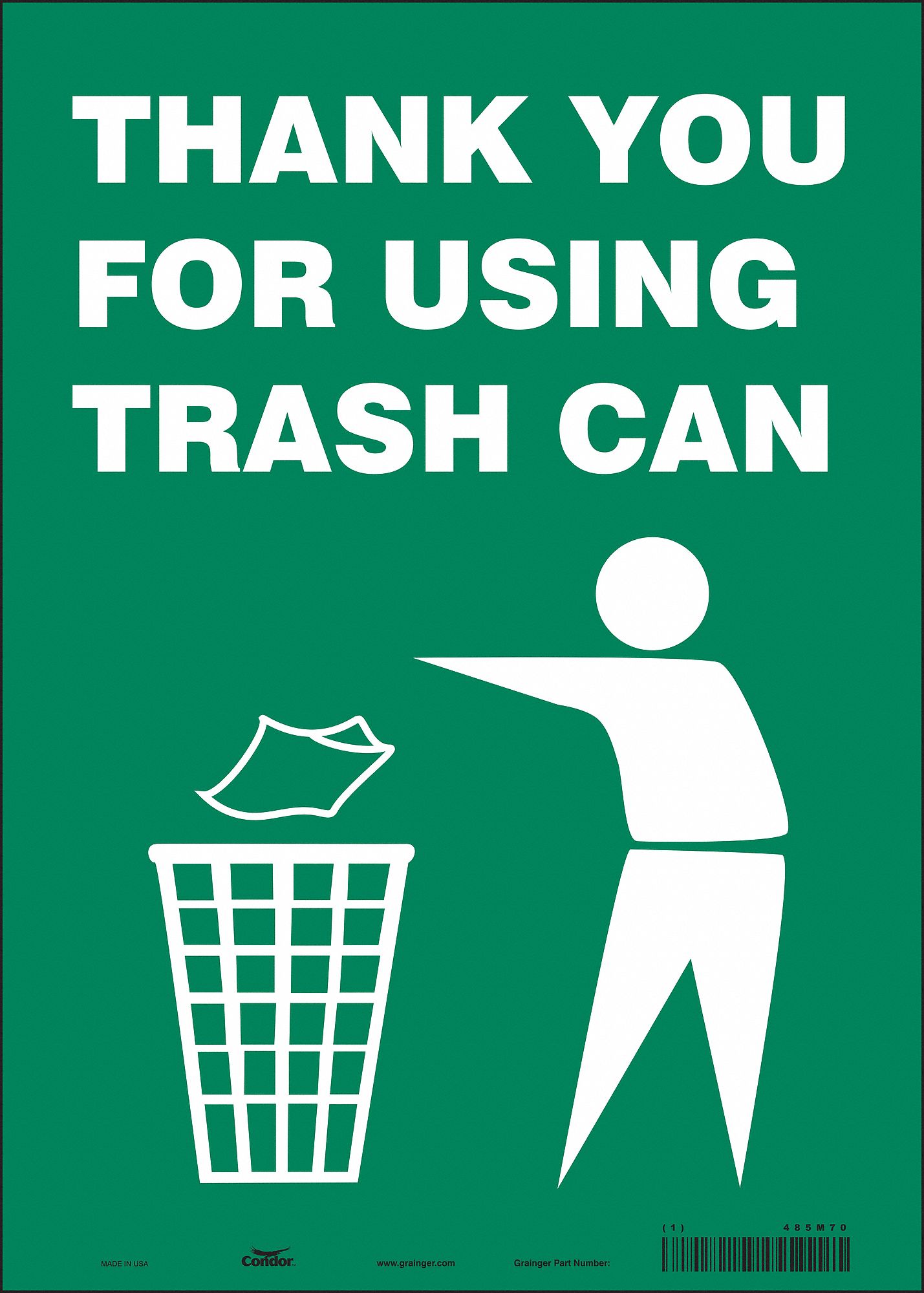 Safety Sign: Vinyl, Adhesive Sign Mounting, 14 in x 10 in Nominal Sign Size, Not Retroreflective