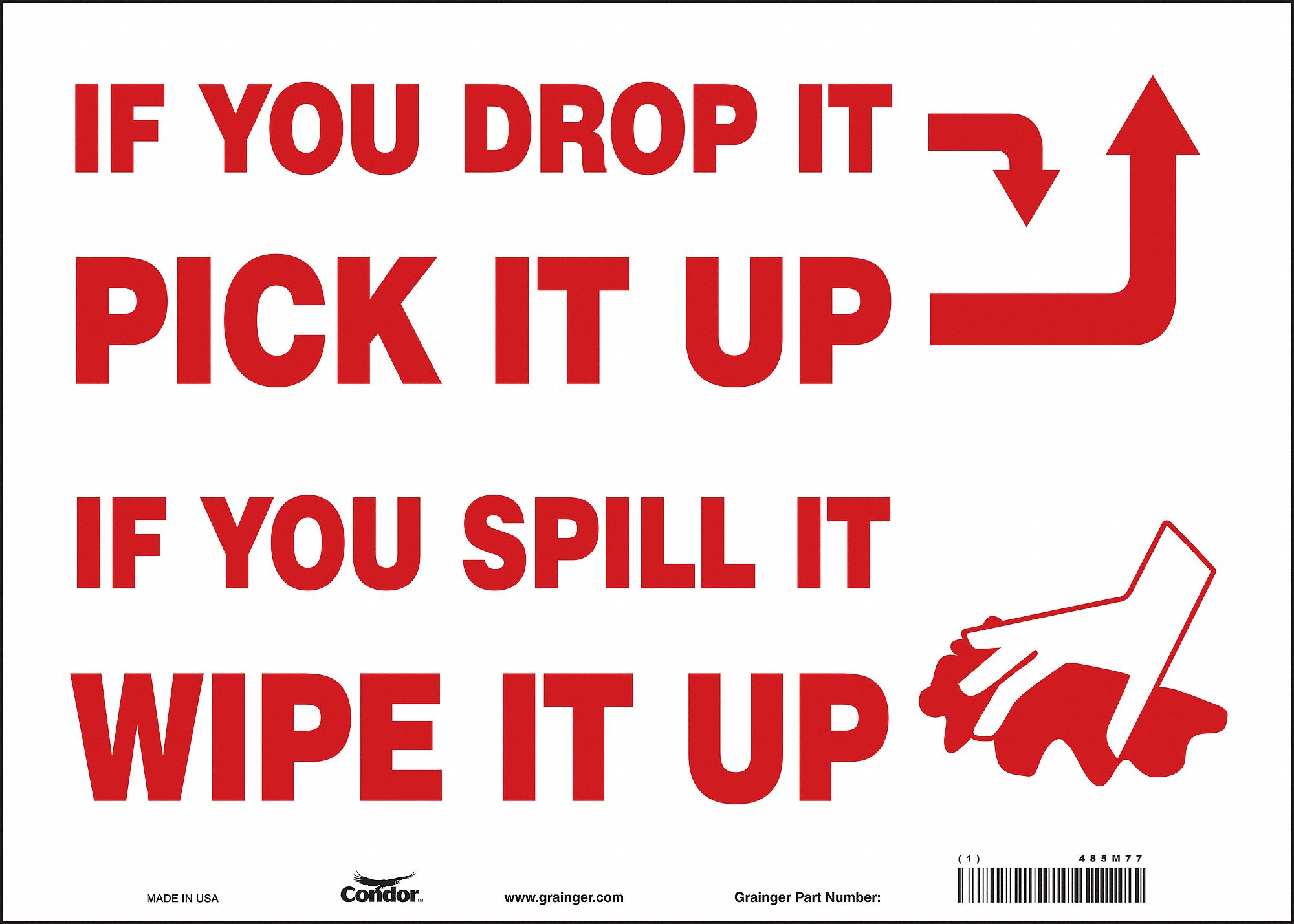 Safety Sign: Vinyl, Adhesive Sign Mounting, 10 in x 14 in Nominal Sign Size, Not Retroreflective