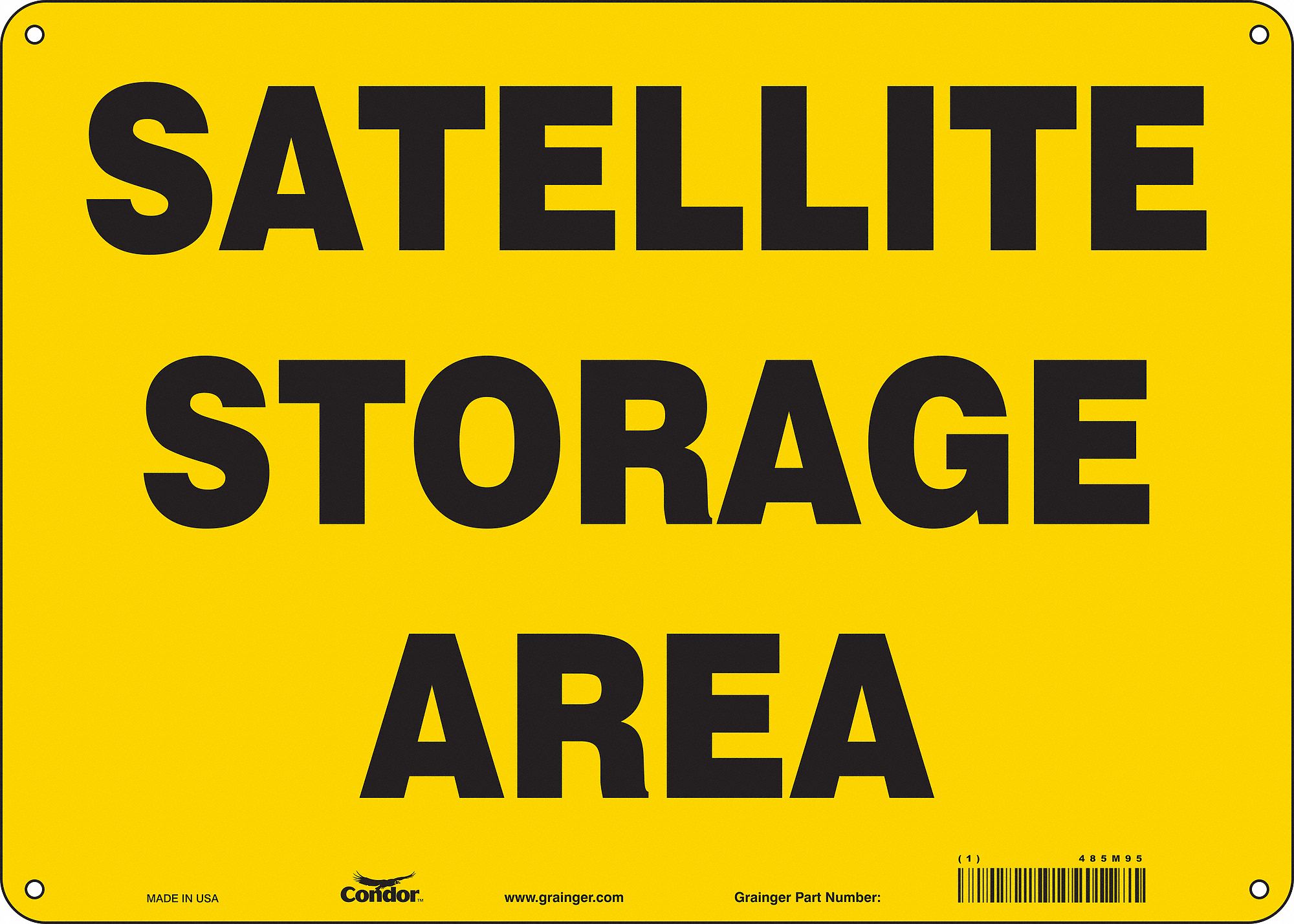 Safety Sign: Polyethylene, Mounting Holes Sign Mounting, 10 in x 14 in Nominal Sign Size, No Header