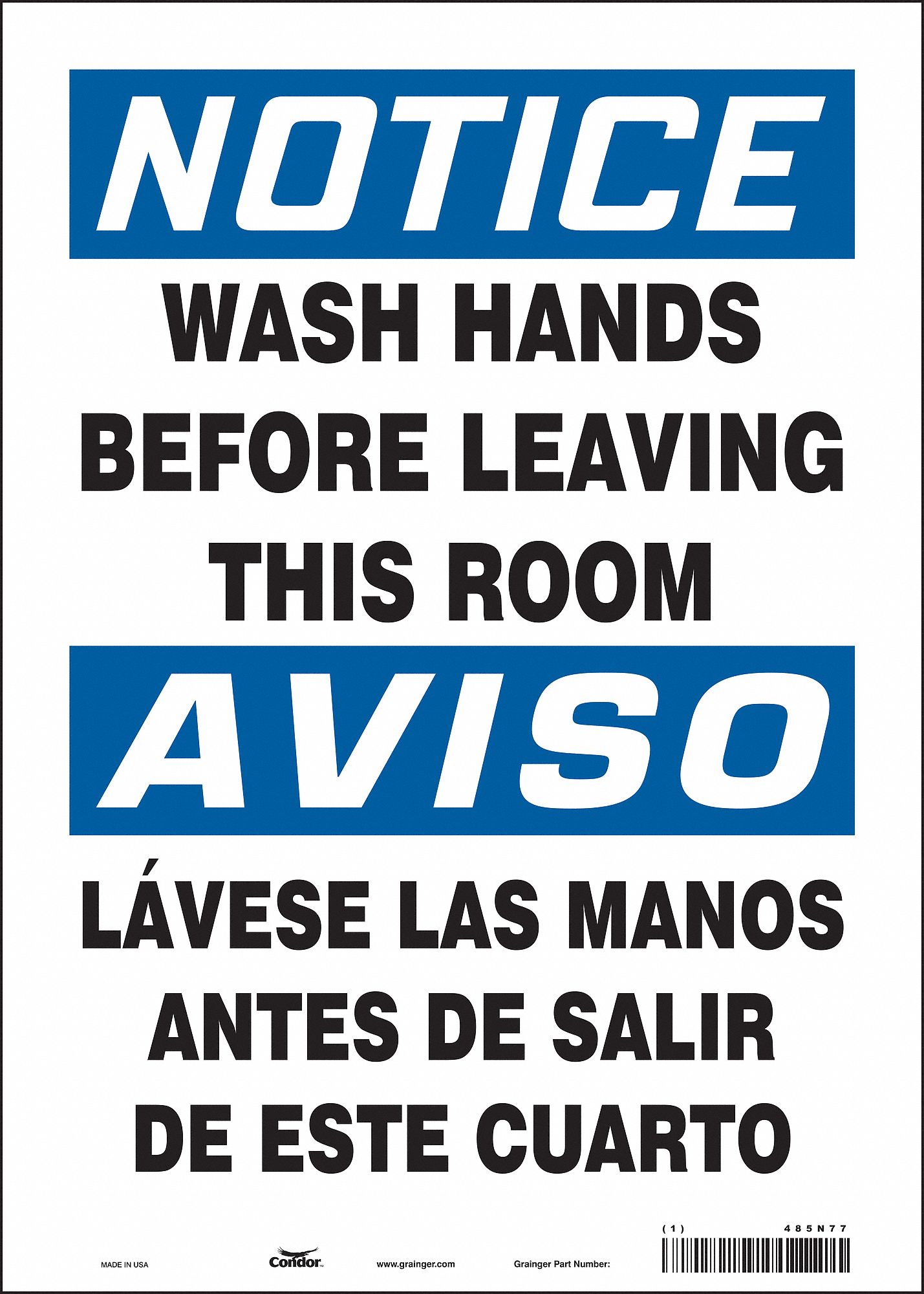Safety Sign: Vinyl, Adhesive Sign Mounting, 14 in x 10 in Nominal Sign Size, Not Retroreflective