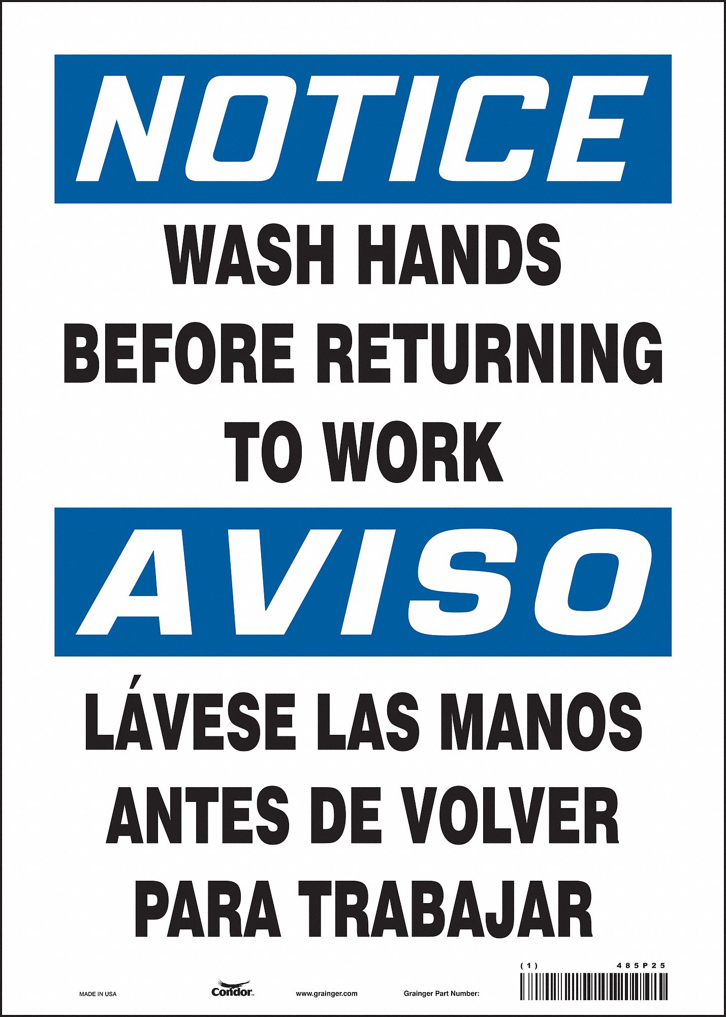 Safety Sign: Vinyl, Adhesive Sign Mounting, 14 in x 10 in Nominal Sign Size, Not Retroreflective