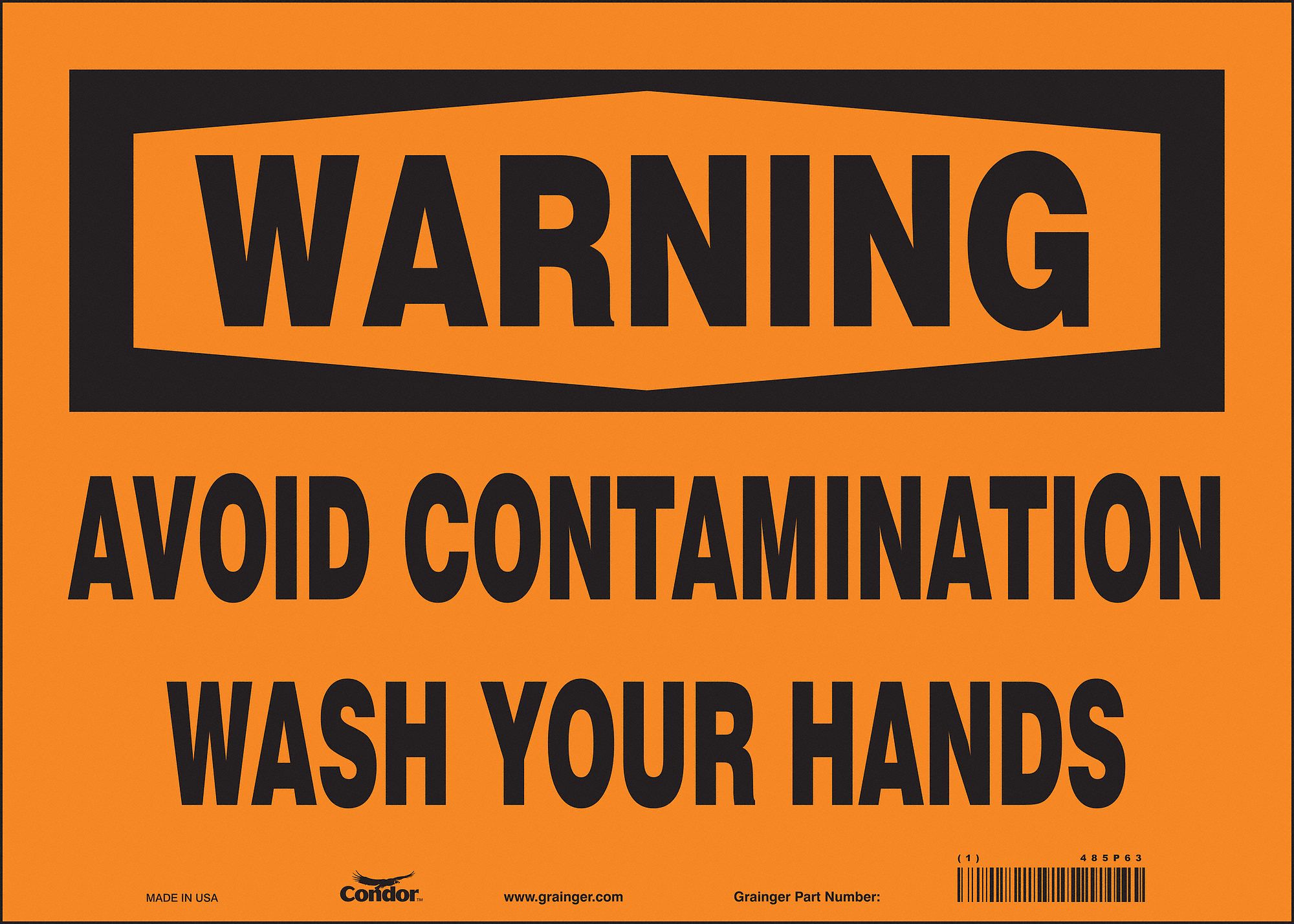 Safety Sign: Vinyl, Adhesive Sign Mounting, 10 in x 14 in Nominal Sign Size, Not Retroreflective