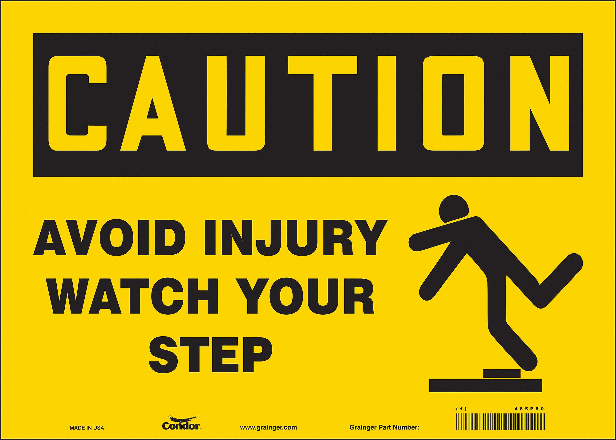 PANNEAU SECURITE,10PO X 14PO,VINYLE