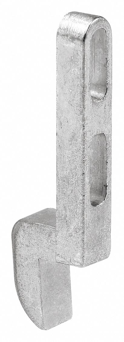 Keeper: Keeper, 1 3/16 in Overall Ht, 7/32 in Overall Lg, 1/4 in Overall Wd, Silver, 1 PR