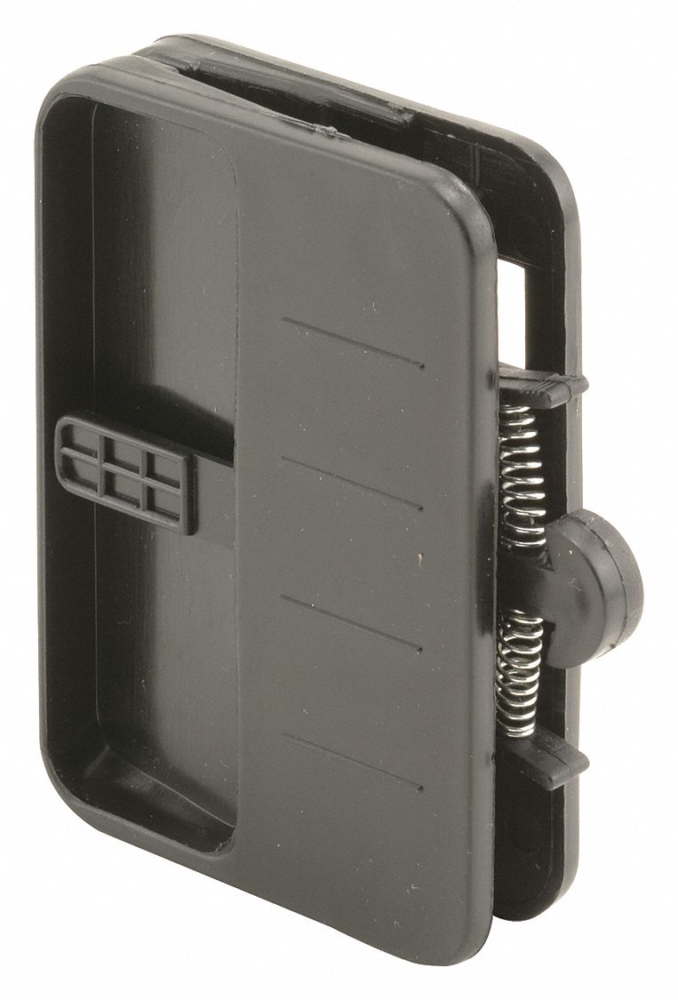 Latch and Pull: Sliding Handle and Latch Kit, 3 1/2 in Overall Ht, 1/2 in Overall Lg