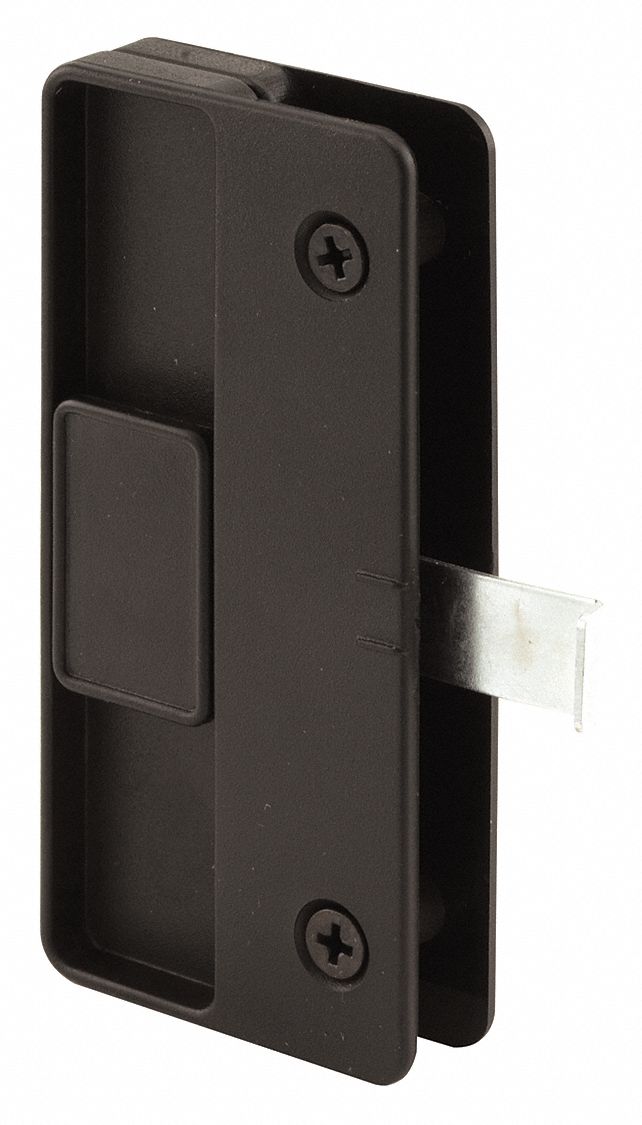 Latch and Pull: Sliding Handle and Latch Kit, 4 1/8 in Overall Ht, 3/8 in Overall Lg