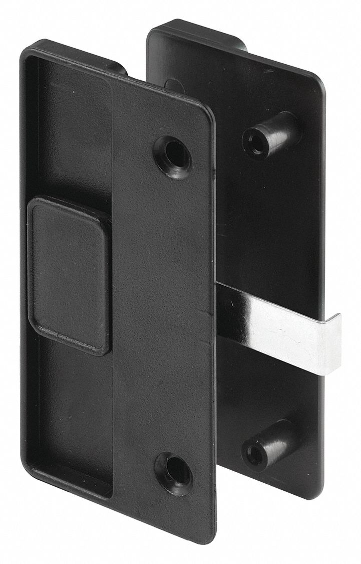 Latch and Pull: Sliding Handle and Latch Kit, 4 1/8 in Overall Ht, 4 1/8 in Overall Lg