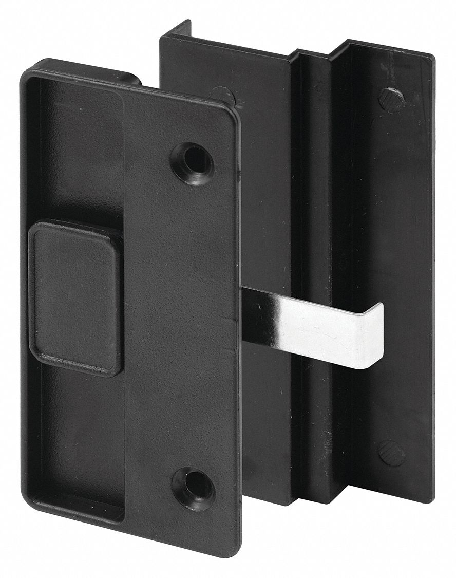 Latch and Pull: Sliding Handle and Latch Kit, 4 1/8 in Overall Ht, 4 1/8 in Overall Lg