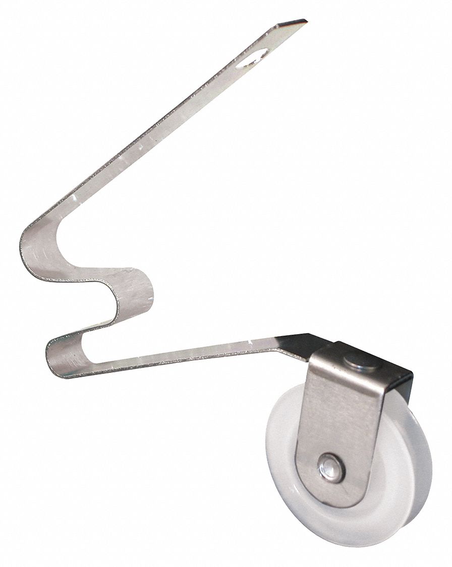 Tension Spring Roller: Tension Spring Roller, 7 7/16 in Overall Ht, Unfinished, 1 PR