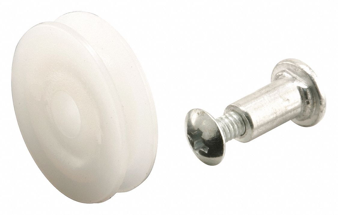 Roller: Roller, 1 in Overall Ht, 1 in Overall Lg, 1/4 in Overall Wd, Unfinished, 1 PR