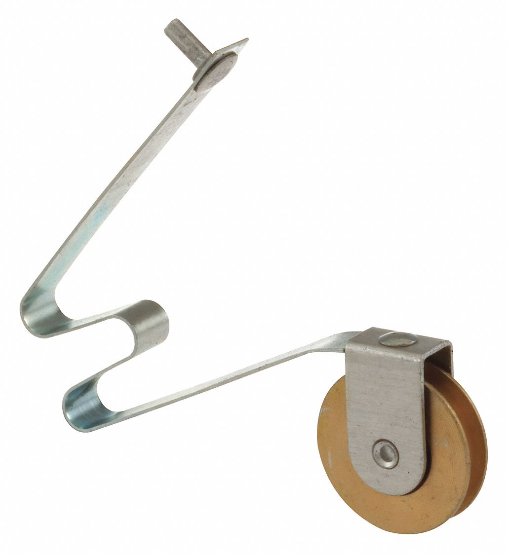 Tension Spring Roller: Tension Spring Roller, 7 7/16 in Overall Ht, Unfinished, 1 PR