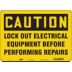 Caution: Lock Out Electrical Equipment Before Performing Repairs Signs