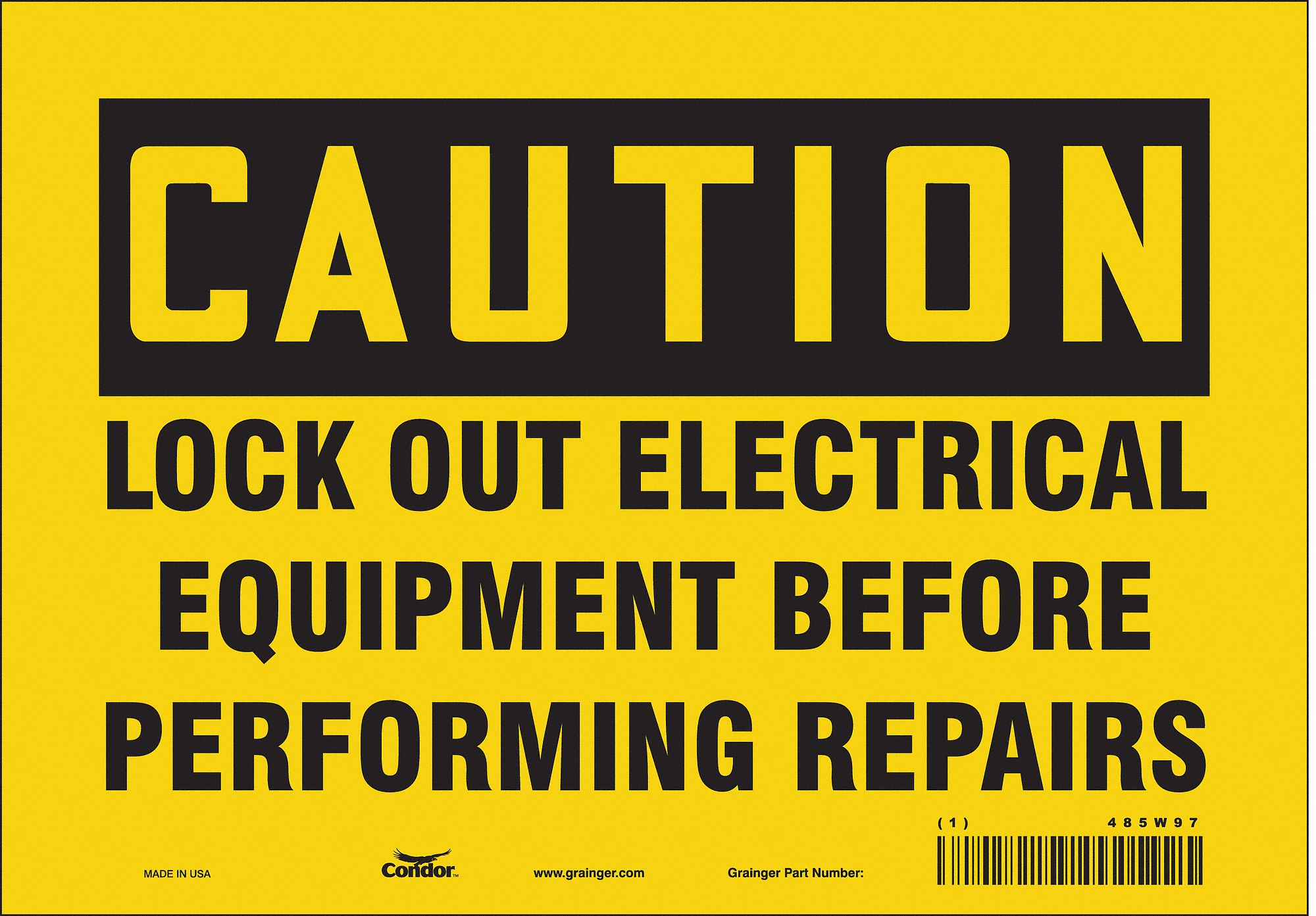 Safety Sign: Vinyl, Adhesive Sign Mounting, 7 in x 10 in Nominal Sign Size, Not Retroreflective