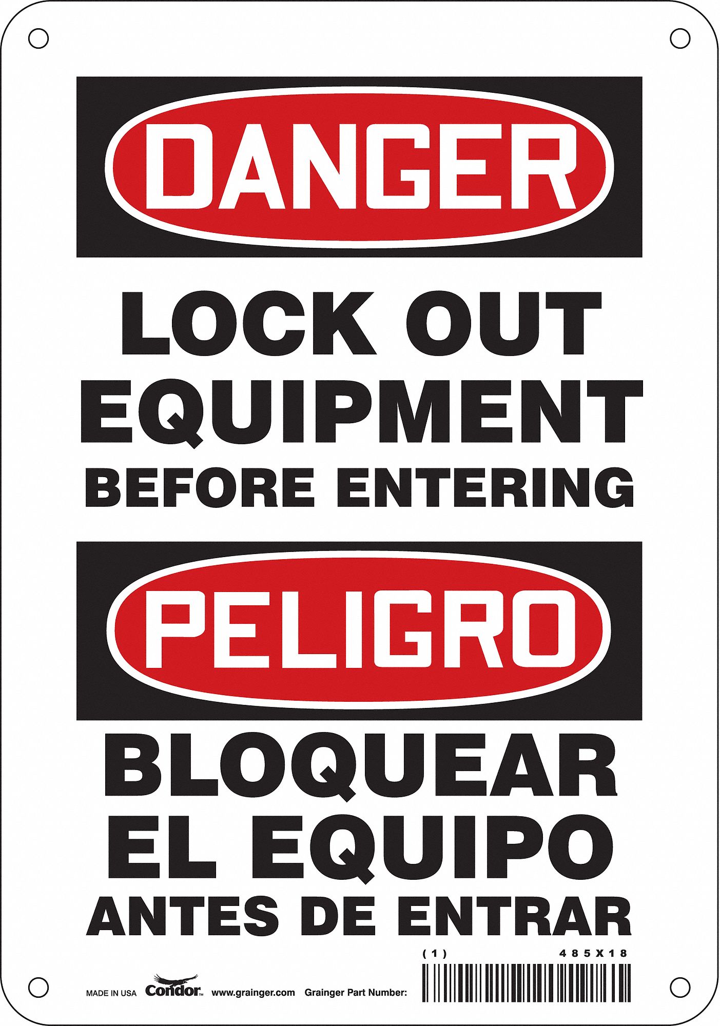 PANNEAU SECURITE,10PO X 7PO,POLYETHYLENE