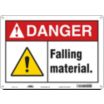 Danger: Falling Material. Signs