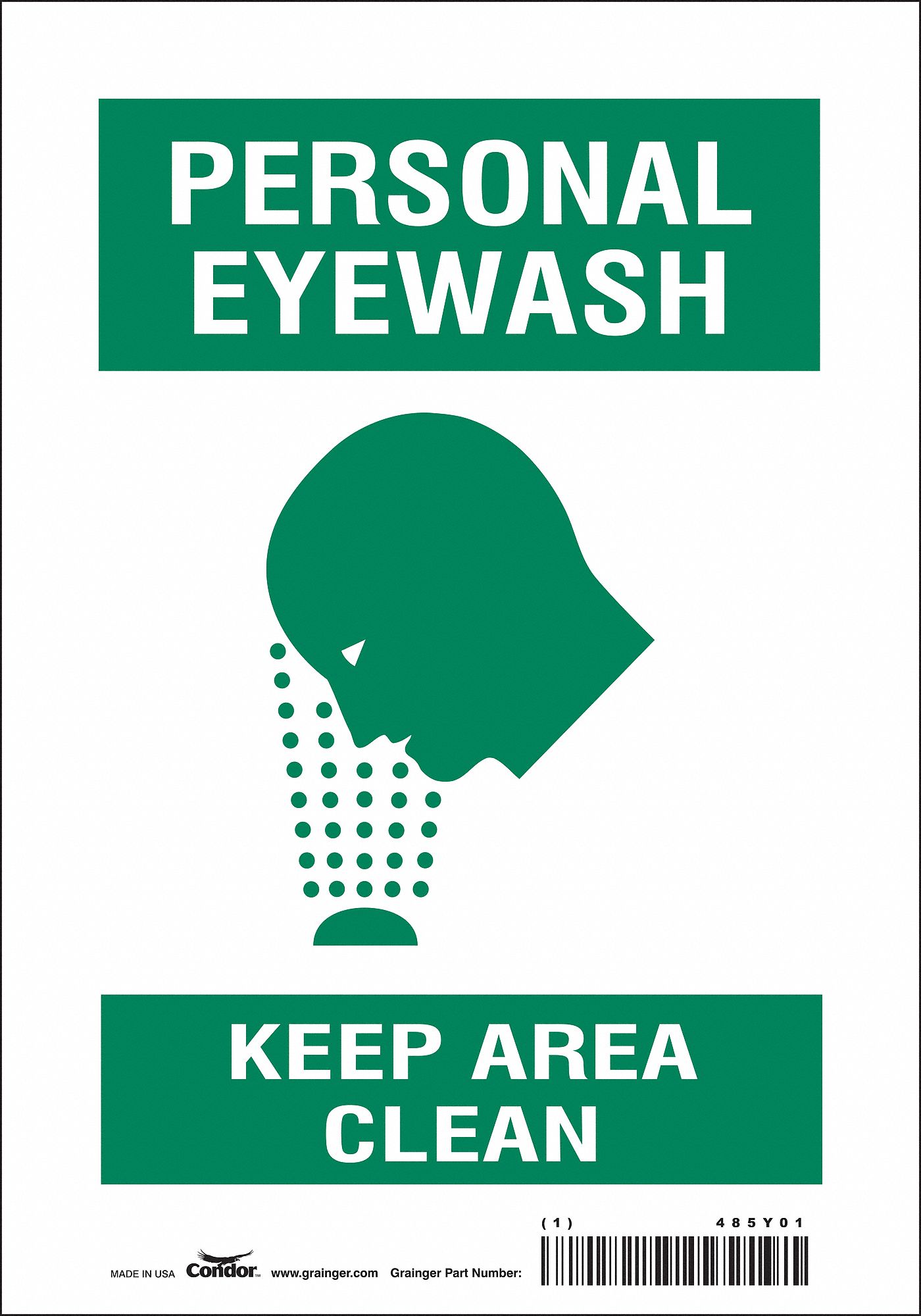 Safety Sign: Vinyl, Adhesive Sign Mounting, 10 in x 7 in Nominal Sign Size, Not Retroreflective