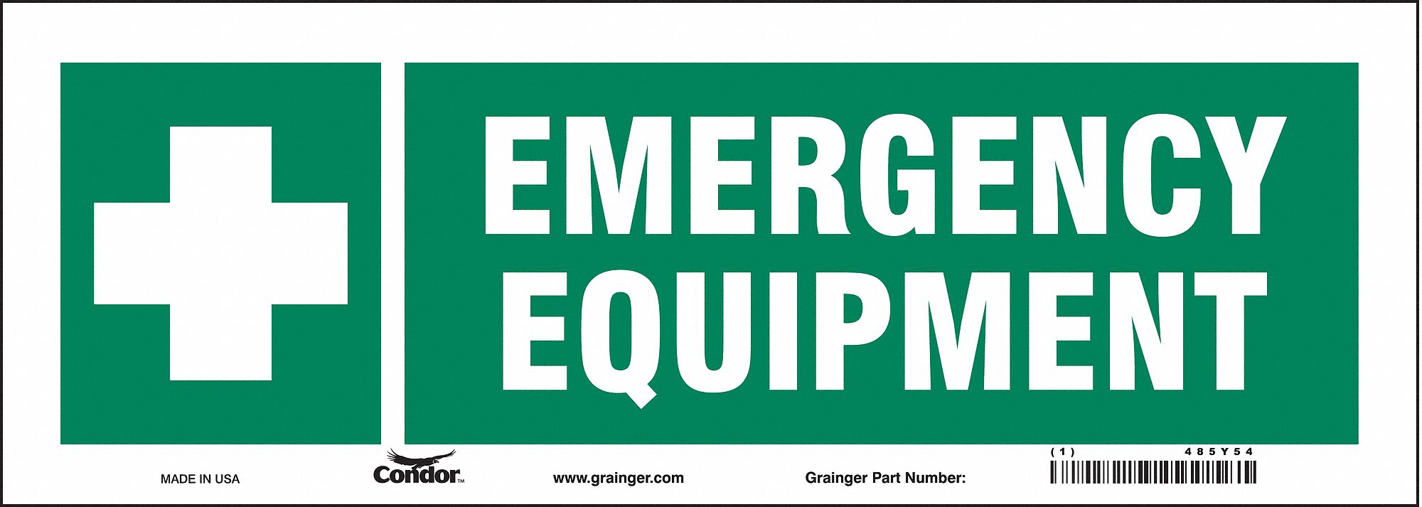 Safety Sign, 5 in x 14 in, Vinyl