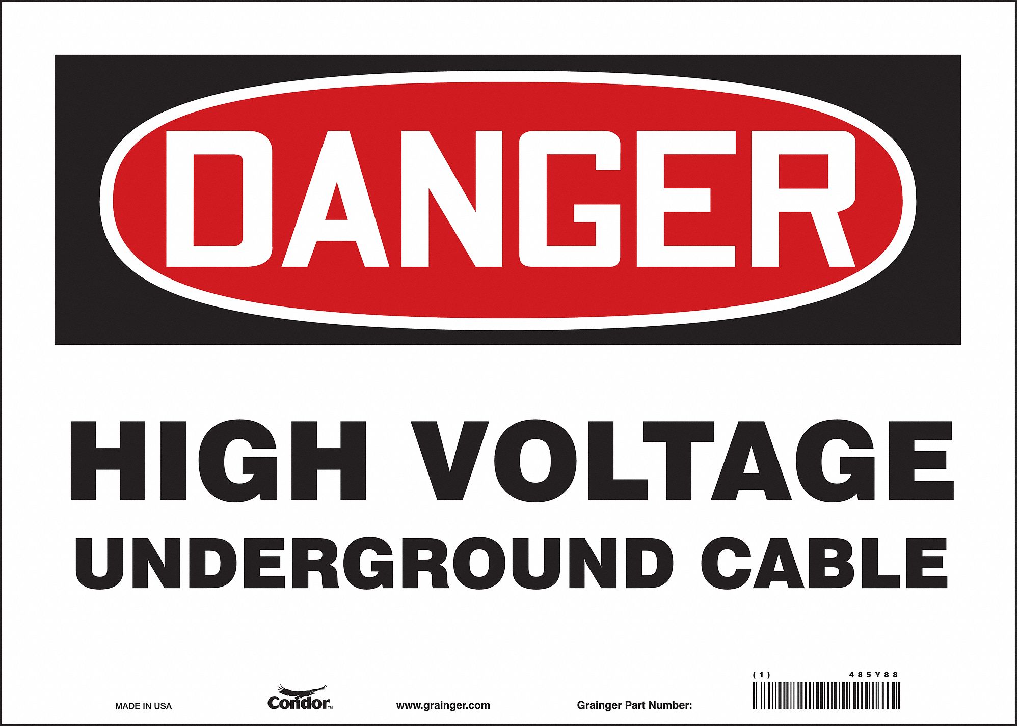Safety Sign: Vinyl, Adhesive Sign Mounting, 10 in x 14 in Nominal Sign Size, Not Retroreflective