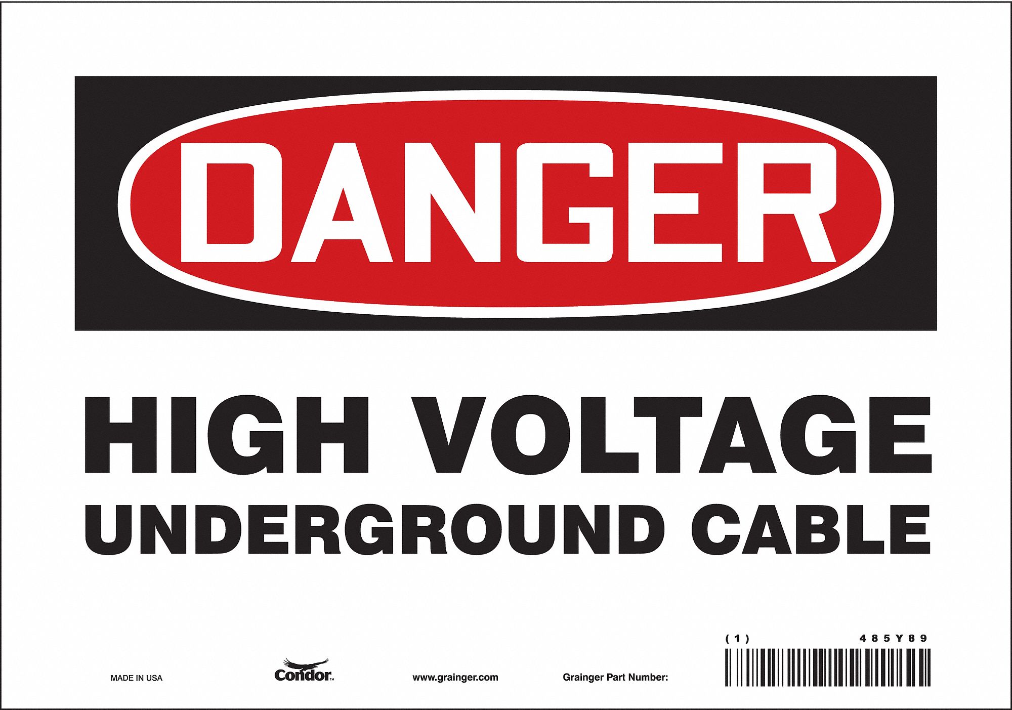 Safety Sign: Vinyl, Adhesive Sign Mounting, 7 in x 10 in Nominal Sign Size, Not Retroreflective
