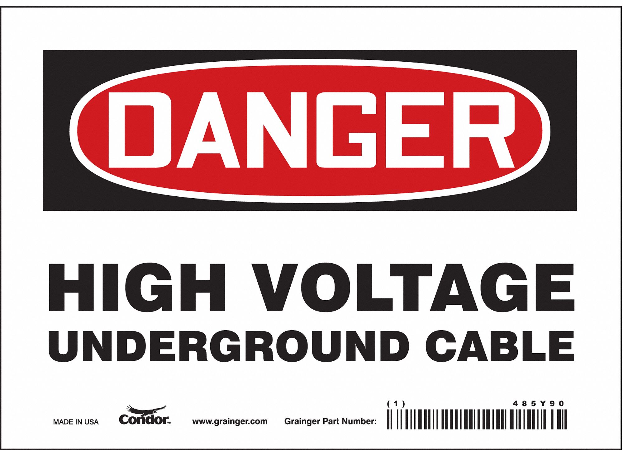 Safety Sign: Vinyl, Adhesive Sign Mounting, 5 in x 7 in Nominal Sign Size, Not Retroreflective