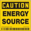 Square Caution: Energy Source Signs