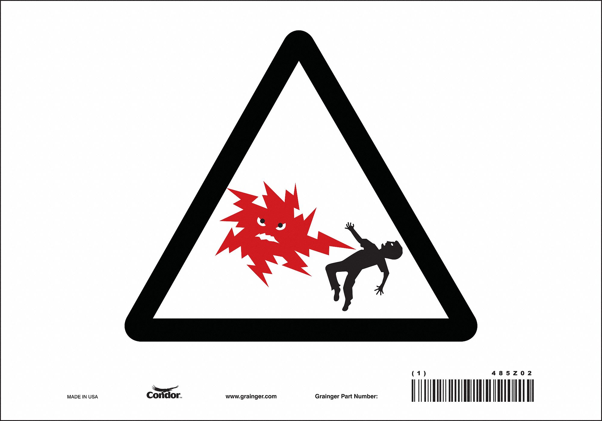 Safety Sign: Vinyl, Adhesive Sign Mounting, 7 in x 10 in Nominal Sign Size, Not Retroreflective