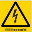 Square High Voltage Symbol Signs