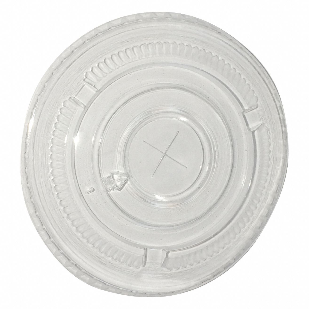 Disposable Cold Cup Lid: For 32 oz Cup Capacity, Flat Straw Slot, Clear, 500 PK