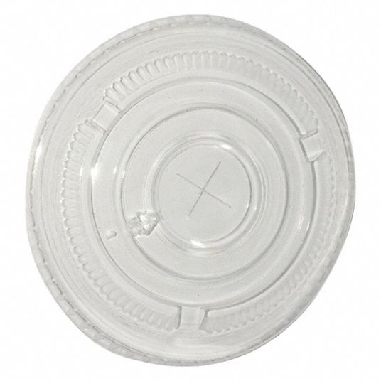 Choice Clear Plastic Flat Lid with Straw Slot - 32 oz. - 500/Case