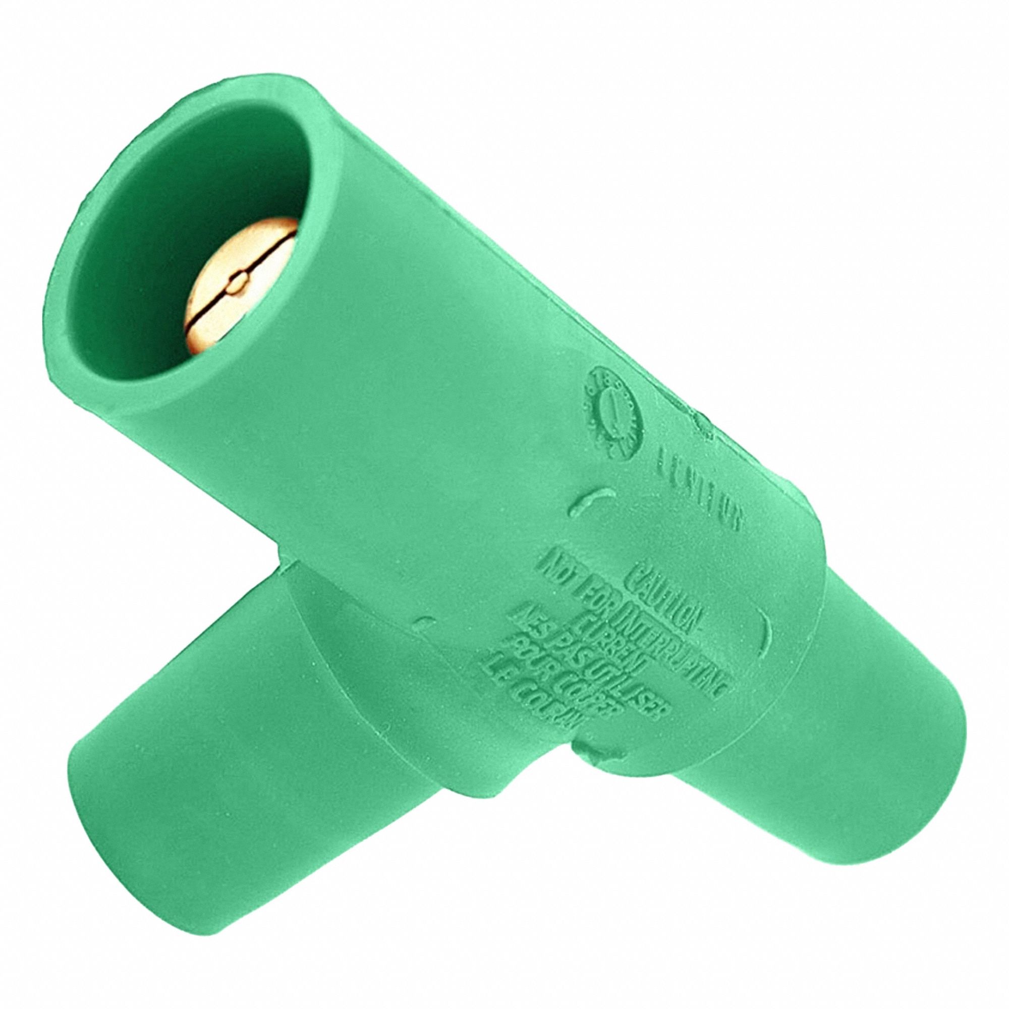 Tee Adapter: Female-Male-Female, 400 A, Green