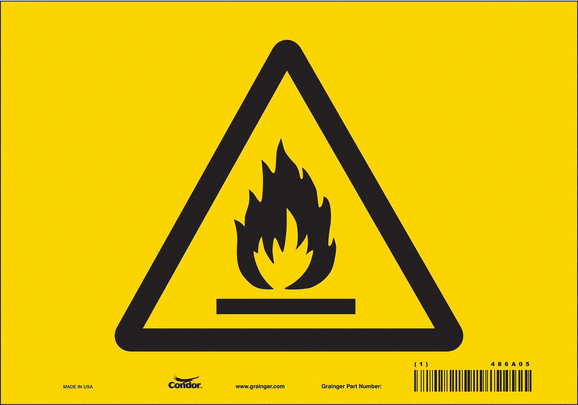 Safety Sign: Vinyl, Adhesive Sign Mounting, 7 in x 10 in Nominal Sign Size, Not Retroreflective