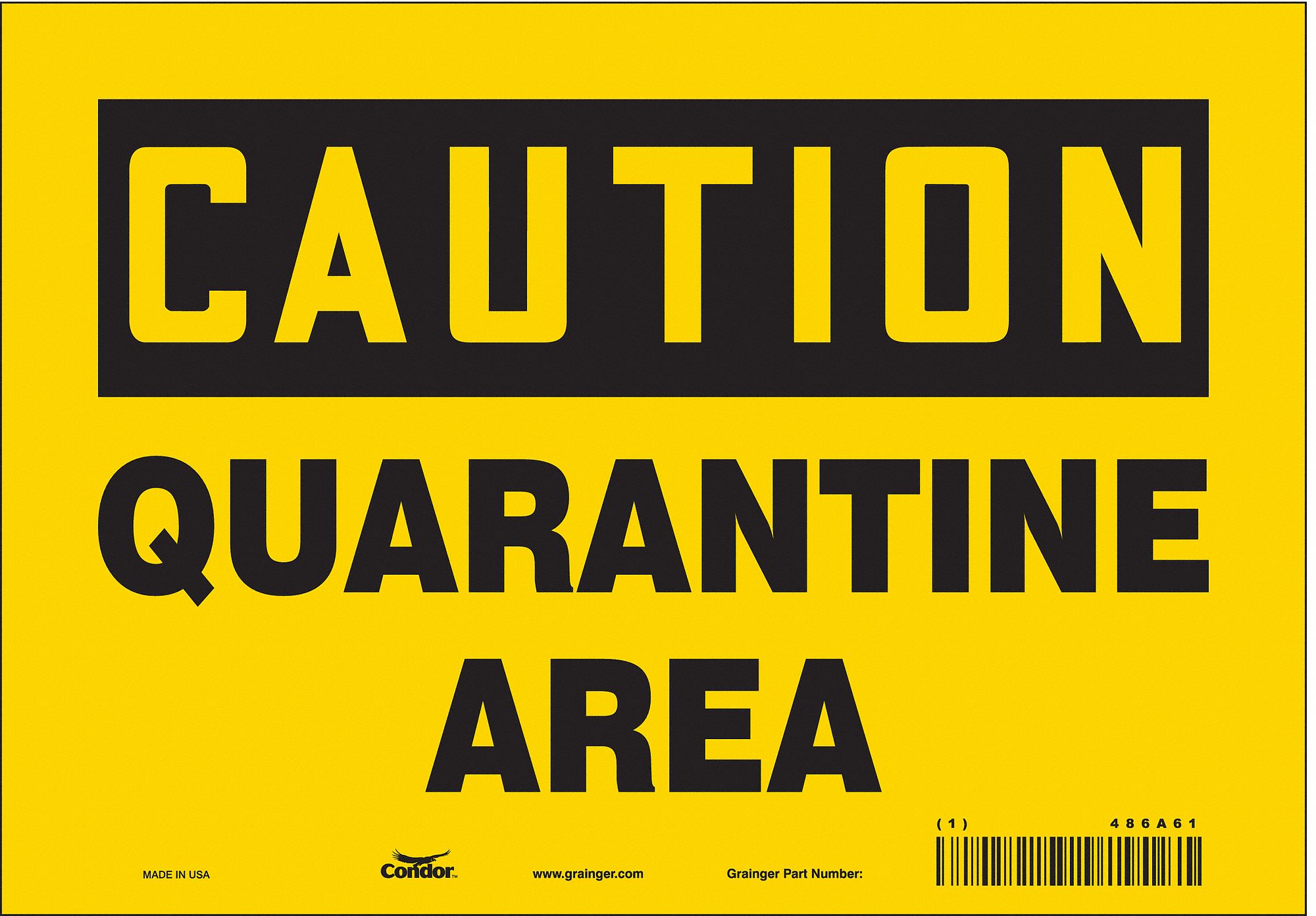Safety Sign: Vinyl, Adhesive Sign Mounting, 7 in x 10 in Nominal Sign Size, Not Retroreflective