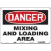 Danger: Mixing And Loading Area Signs