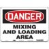 Danger: Mixing And Loading Area Signs