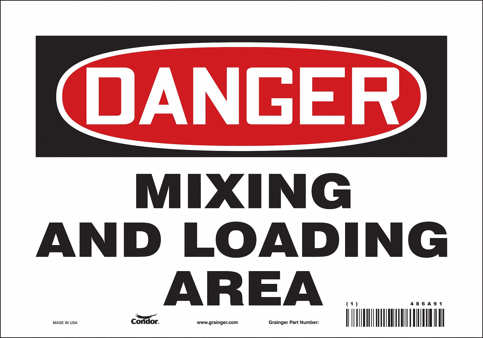 Safety Sign: Vinyl, Adhesive Sign Mounting, 7 in x 10 in Nominal Sign Size, Not Retroreflective