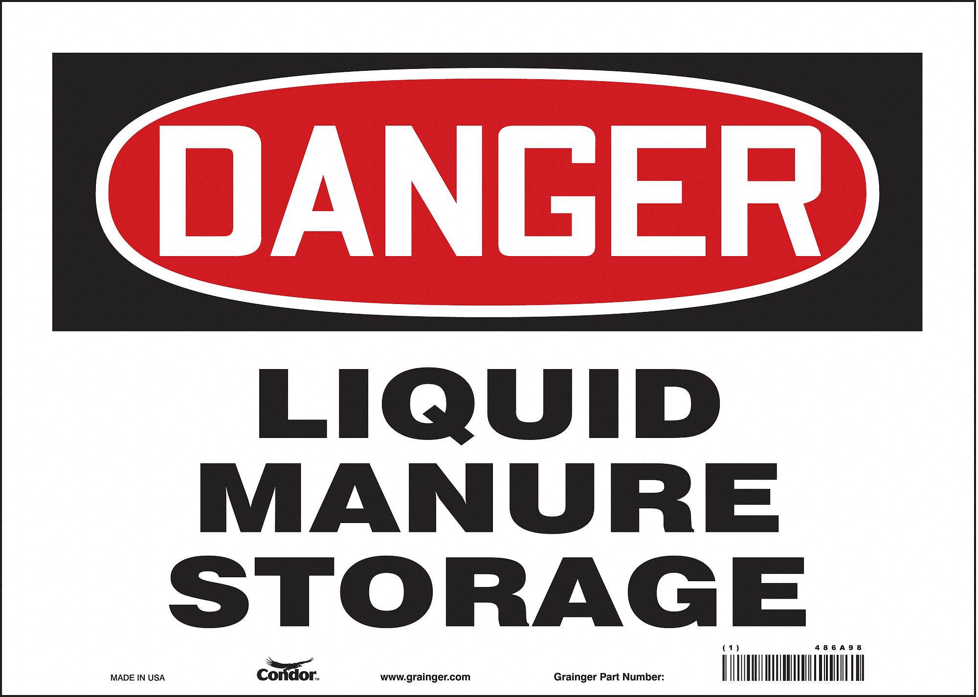 Safety Sign: Vinyl, Adhesive Sign Mounting, 10 in x 14 in Nominal Sign Size, Not Retroreflective