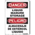 Danger/Peligro: Liquid Manure Storage/Almacenaje De Estiercol Liquido Signs