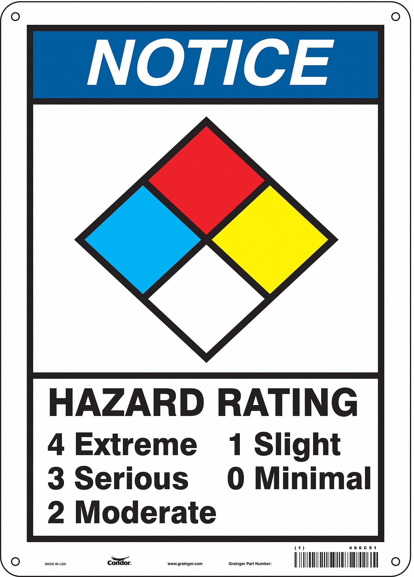 Sign: Plastic, 14 in Ht, 10 in Wd, 0.05 in Thick, 10 in x 14 in, ANSI Z535/OSHA 29 CFR 1910.145