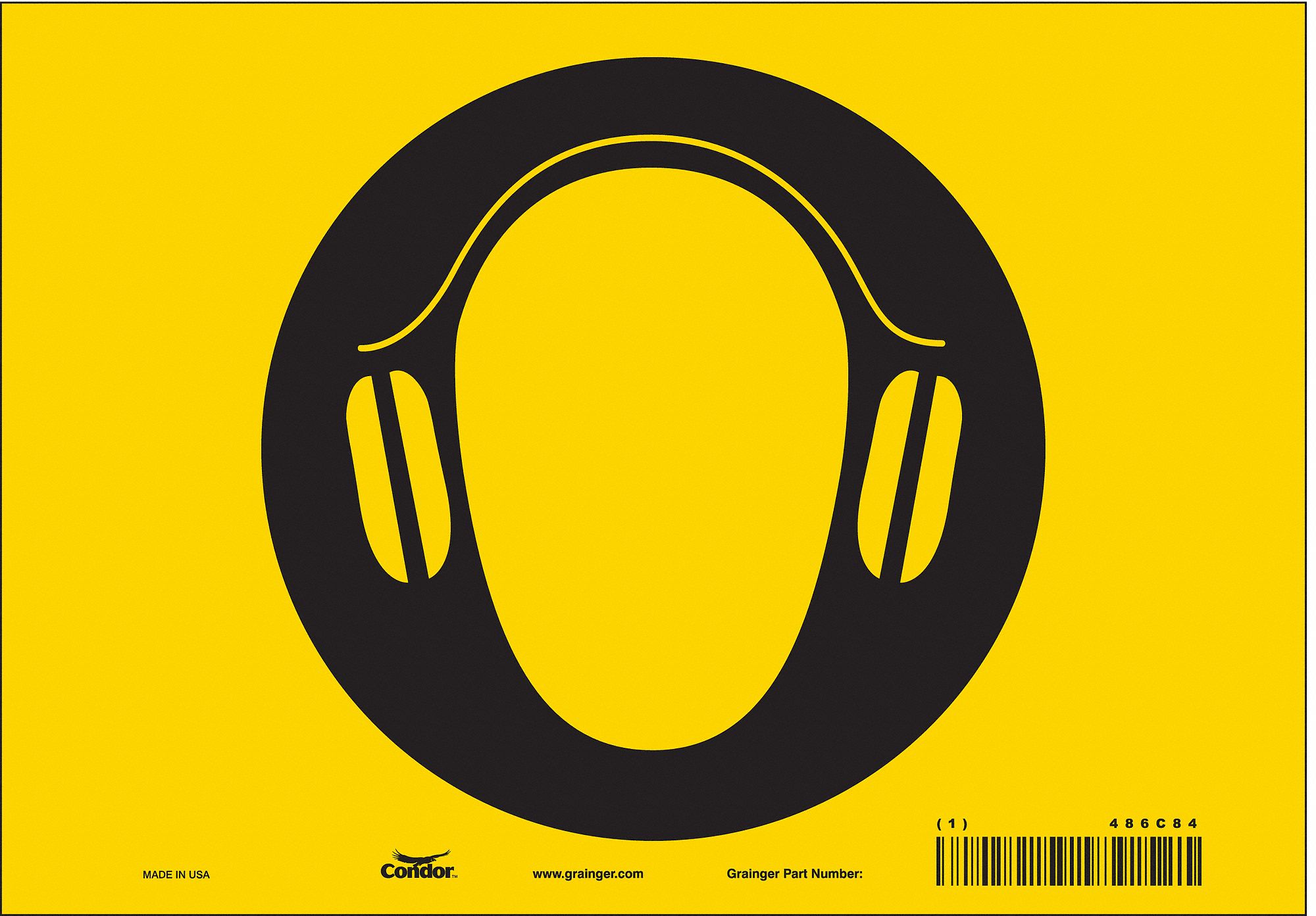 Safety Sign: Vinyl, Adhesive Sign Mounting, 7 in x 10 in Nominal Sign Size, Not Retroreflective