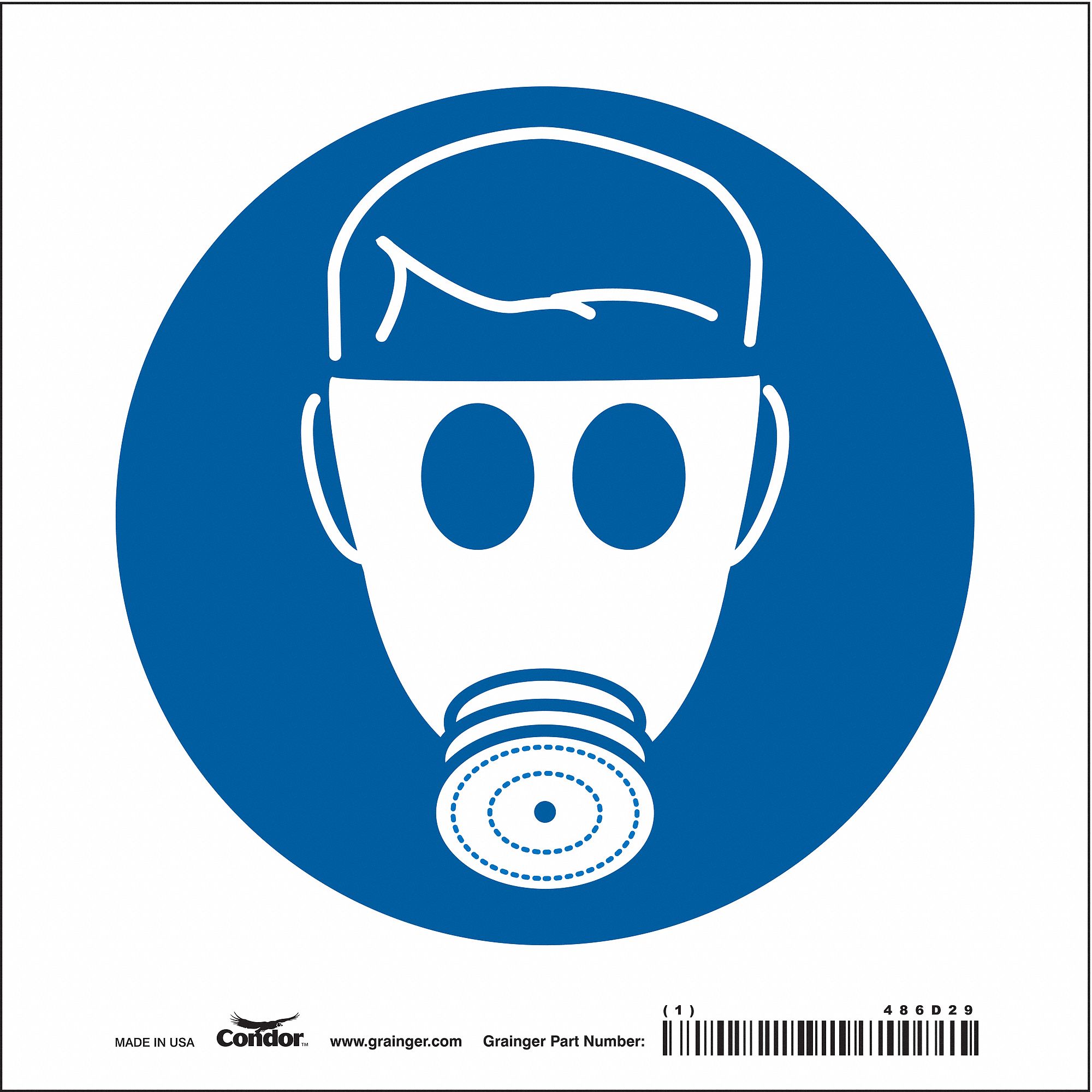 Safety Sign, 7 in x 7 in, Vinyl