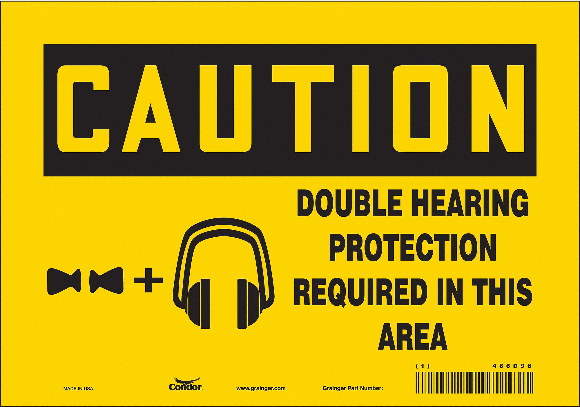 Safety Sign: Vinyl, Adhesive Sign Mounting, 7 in x 10 in Nominal Sign Size, Not Retroreflective