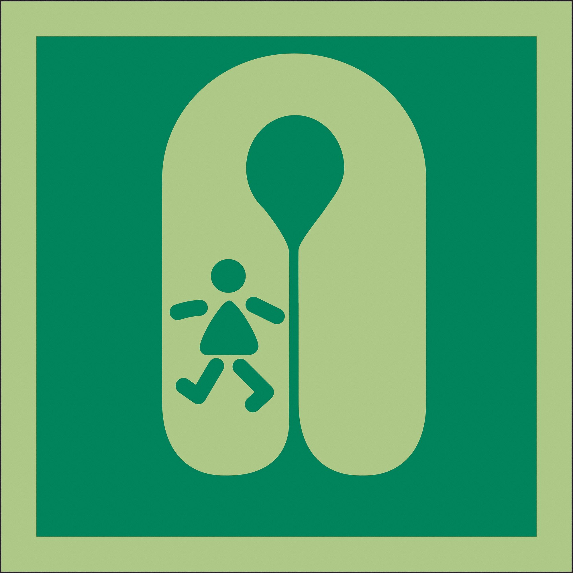 IMO (International Maritime Organization) Safety Sign: Vinyl, Adhesive Sign Mounting, 0.011 in Thick