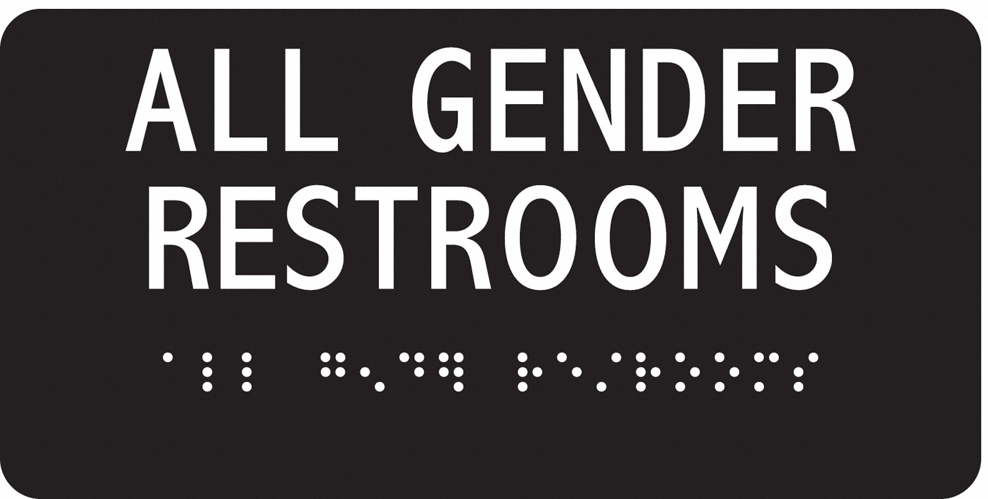 ADA Braille Facility Sign, 3 in x 6 in